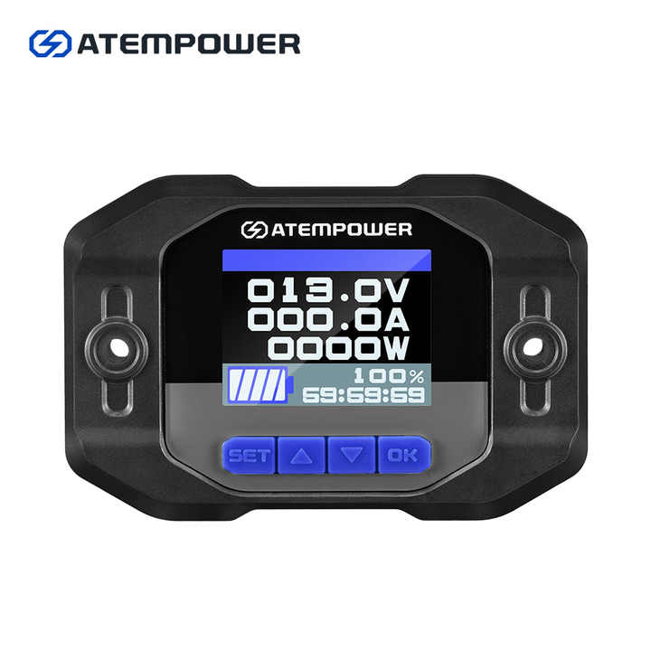 Atem Power 12V 200A Hight Precision Lifepo4 Acid Battery Capacity Tester Coulometer Battery Indicator Monitor